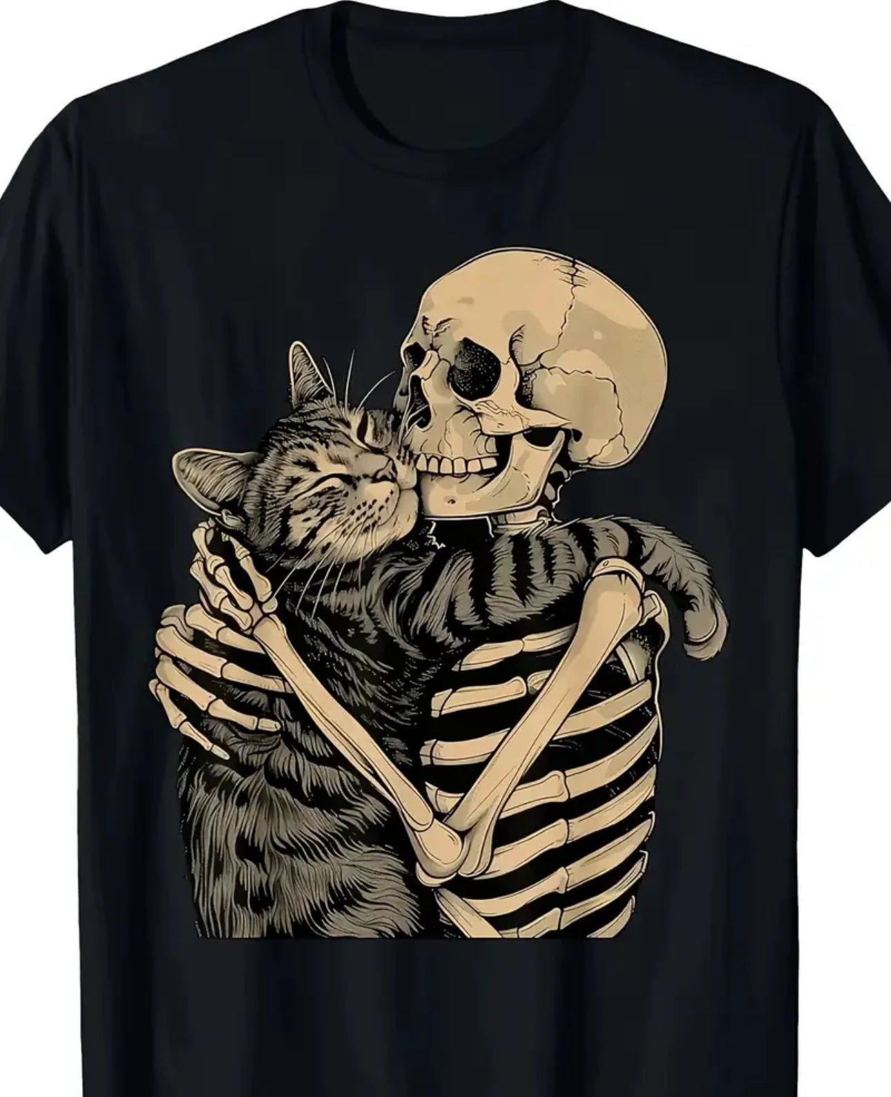 Skeleton & Cat Hug