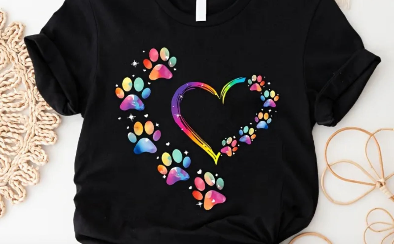 Rainbow Heart and Paws